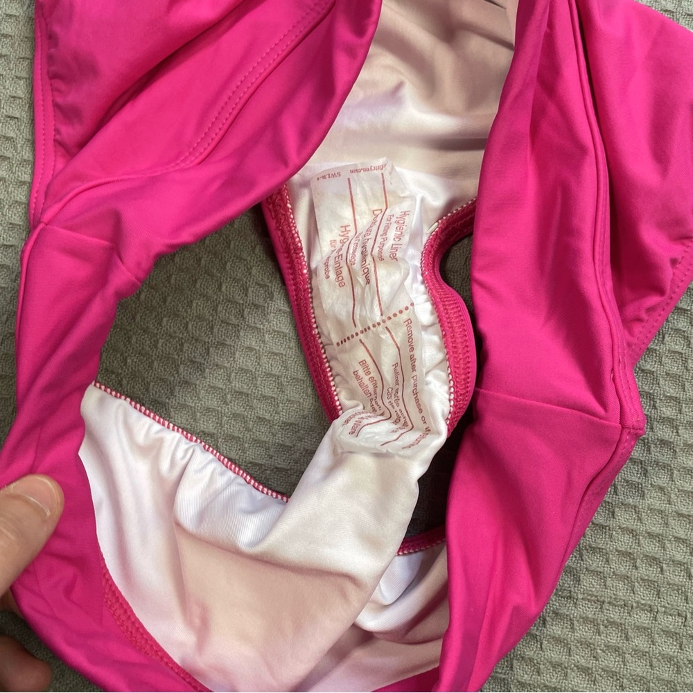 Lands End Bikini Swim Bottom 8 Womens NWOT High Waist Hot Pink - Picture 3 of 6
